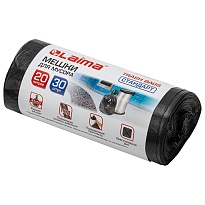Мешки для мусора 20 л, черные, в рулоне 30 шт., ПНД, 8 мкм, 500х450 мм, LAIMA, 601376 в Ельце