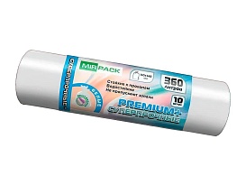 Мешки для мусора 360 л, белые, в рулоне 10 шт., ПВД 65 мкм, 1400х1000 мм, PREMIUM+, 3601015302 в Ельце