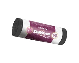 Мешки для мусора 50 л, черные, в рулоне 20 шт., ПНД, 10 мкм, 700х600 мм, SIBIRSKAYA, 101-006 S в Ельце