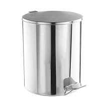 Ведро для мусора с педалью, усиленное, Титан, 15 л, нержавеющая сталь, хром в Ельце