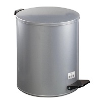 Ведро для мусора с педалью, усиленное, Титан, 15 л, серое, оцинкованная сталь в Ельце