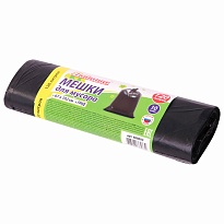 Мешки для мусора 120 л, черные, в рулоне 10 шт., ПНД, 11 мкм, 1020х670 мм, Любаша, 608093 в Ельце Мешки для мусора 120 л, черные, в рулоне 10 шт., ПНД, 11 мкм, 1020х670 мм, Любаша, 608093 в Ельце