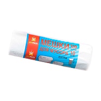 Мешки для мусора 120 л, белые, рулон 10 шт., ПНД, 12 мкм, 1100х690 мм, Эконом, МЭ2622 (МНЭ 120-10б) в Ельце