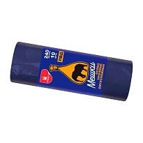 Мешки для мусора 240 л, синие, рулон 10 шт., ПВД 36 мкм, 1350х900 мм, Уфа Пак, МВ1854 (МВ 240-10с) в Ельце