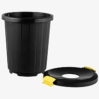 Мусорный бак с крышкой - воронкой на колесах 105 л темно-серый 105 темно-серый в Ельце Мусорный бак с крышкой - воронкой на колесах 105 л темно-серый 105 темно-серый в Ельце