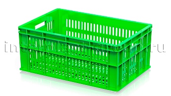Ящик для молока, мяса, овощей и фруктов большая перфорация дно перфорированное светло-зеленый в Ельце Ящик для молока, мяса, овощей и фруктов большая перфорация дно перфорированное светло-зеленый в Ельце