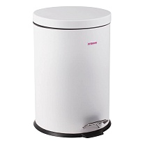 Ведро-контейнер для мусора (урна) с педалью LAIMA Classic, 12 л, белое, глянцевое, металл, со съемным внутренним ведром в Ельце